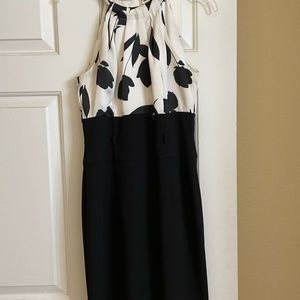White House Black Market dress. Size 4. Black and white.